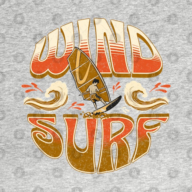 Wind Surfer Distressed Vintage Graphic by Speshly